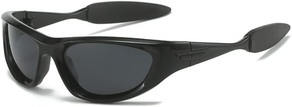 

Поляризованные панк-солнцезащитные очки для женщин, спортивные солнцезащитные очки для мужчин, очки с защитой от УФ-излучения UV400, очки «кошачий глаз», зеркальные, разноцветные очки XLUMIO, Black