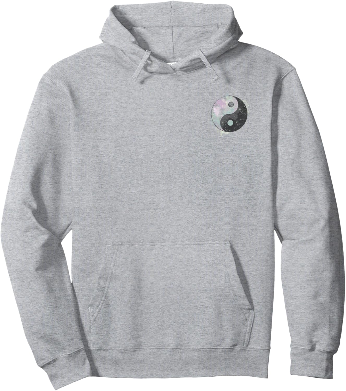 

Инь-Ян. Найди искусство во всем. Толстовка с капюшоном спереди и сзади Trendy Apparel, серый