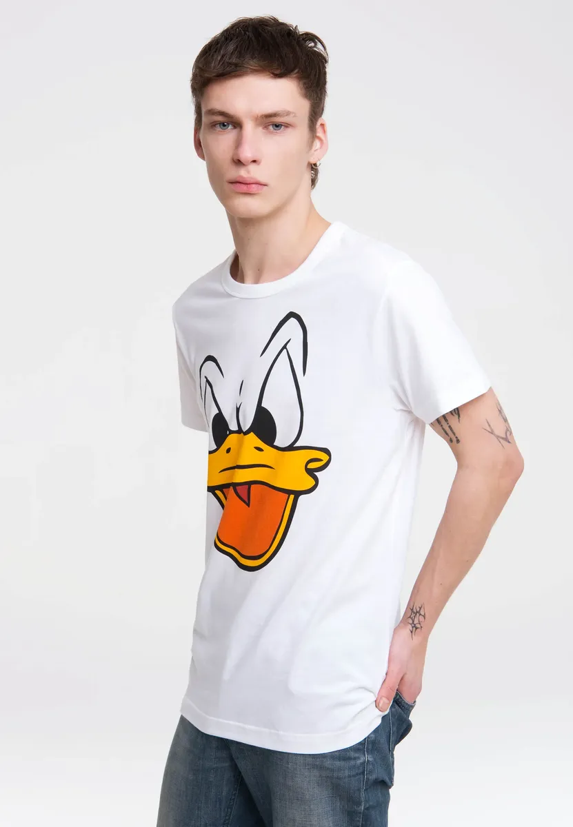 

Logoshirt Футболка "Дональд Дак", в лицензионном оригинальном дизайне, белый