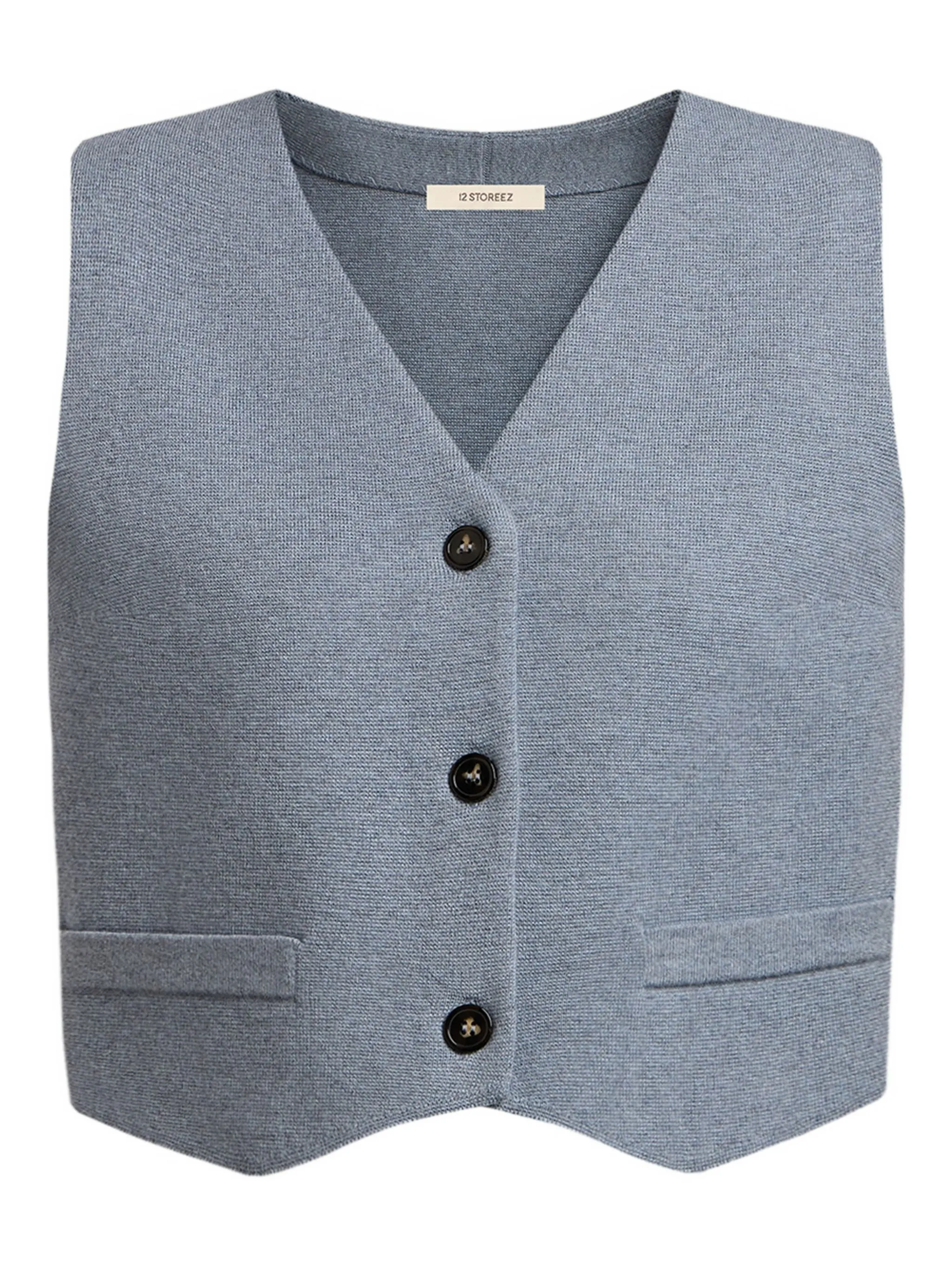 

Топ с V-образным вырезом 12 Storeez, синий