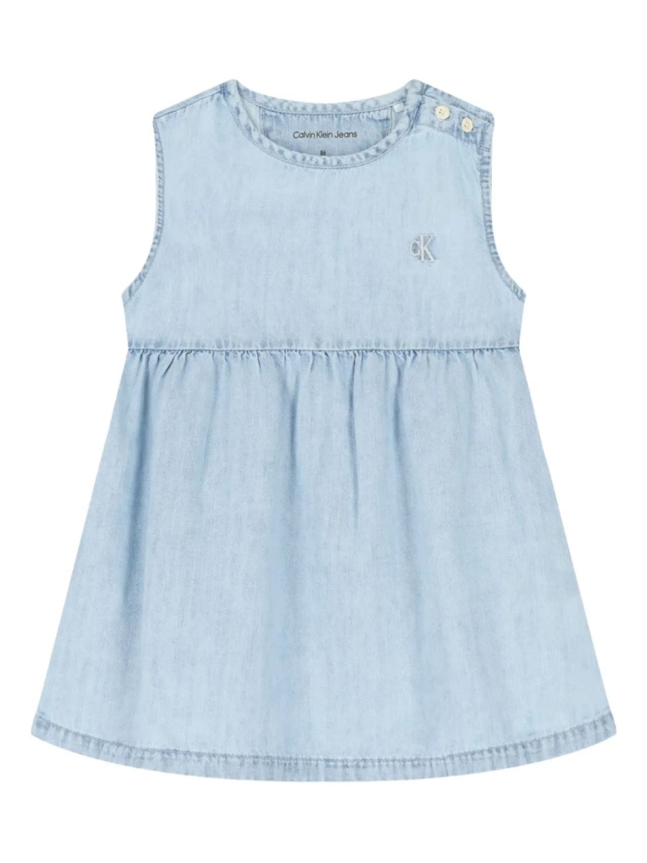 

Calvin Klein Kids платье с вышитым логотипом, синий