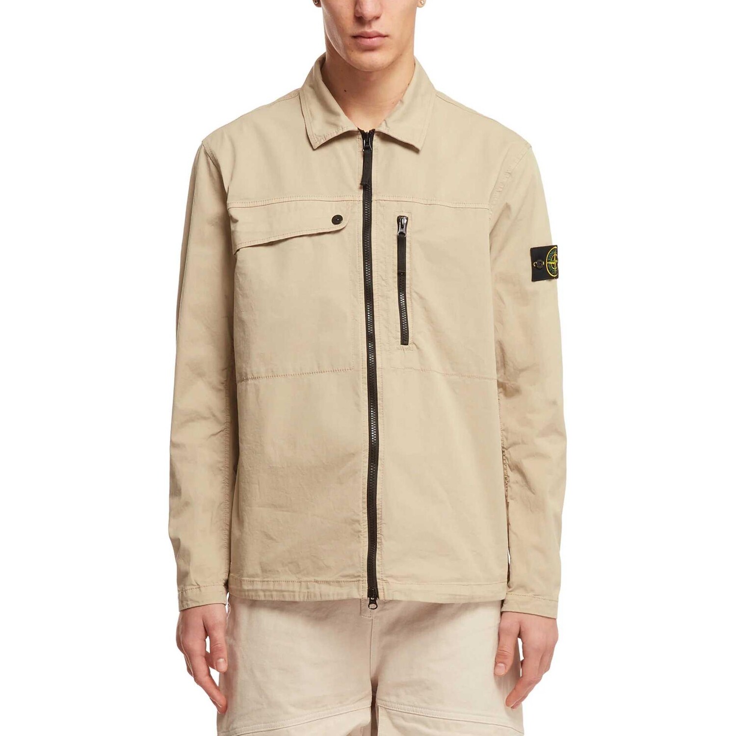 SS24 Куртка мужская песочного цвета Stone Island, цвет Sand — фото 3