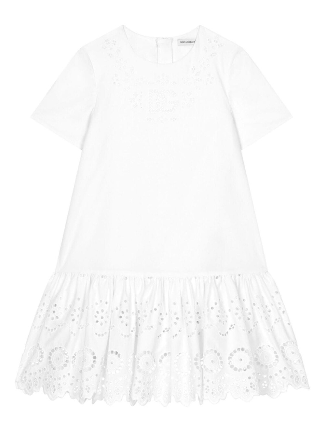 

Dolce & Gabbana Kids поплиновое платье, белый