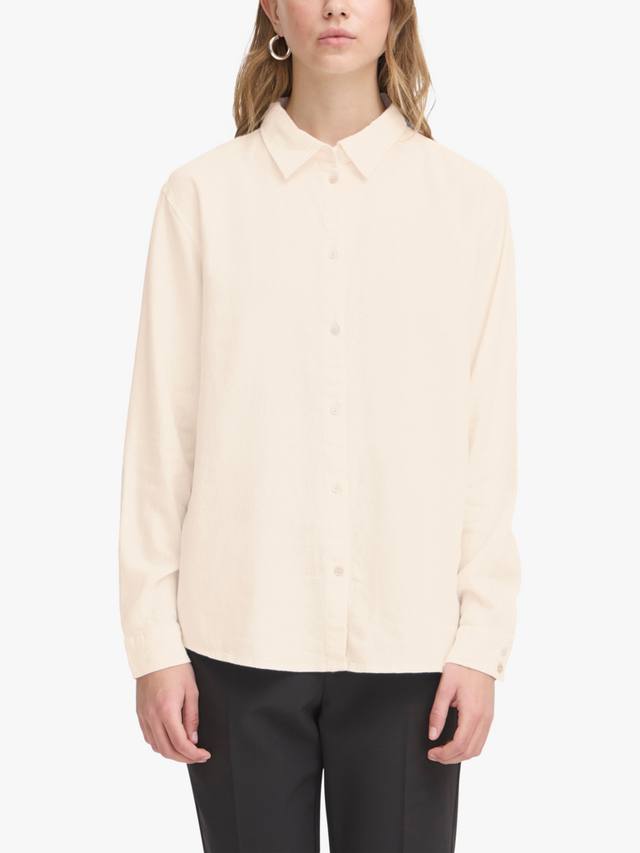 

Linno рубашка из льняной ткани ICHI, Beige