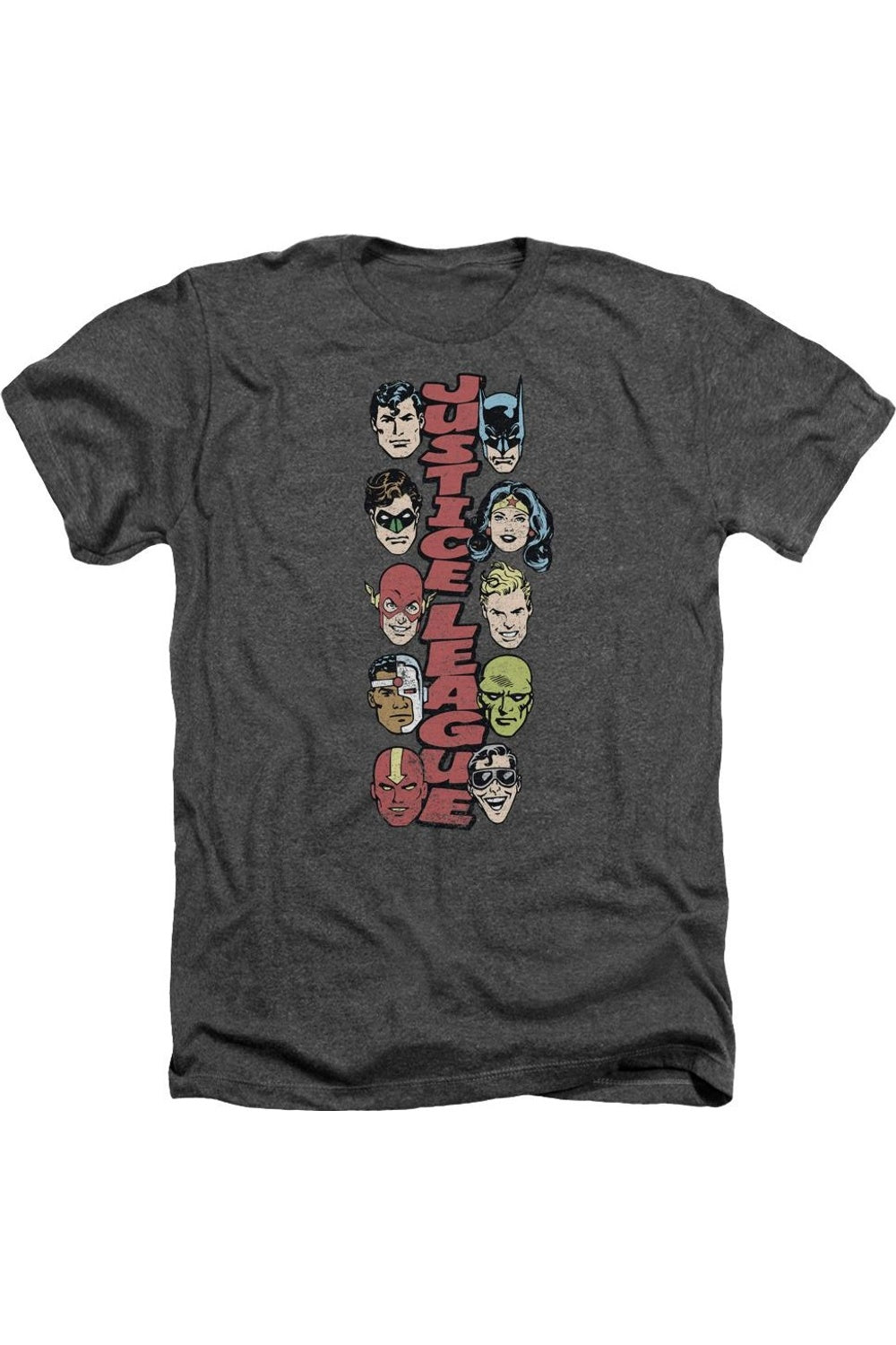 

DC Comics Stacked Justice Adult Heather Tee / Футболка Gildan, цвет charcoal
