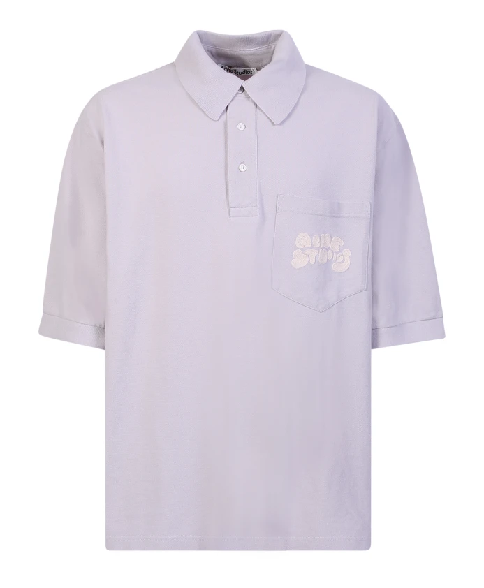 

Рубашка-Поло с вышитым логотипом Acne Studios, фиолетовый