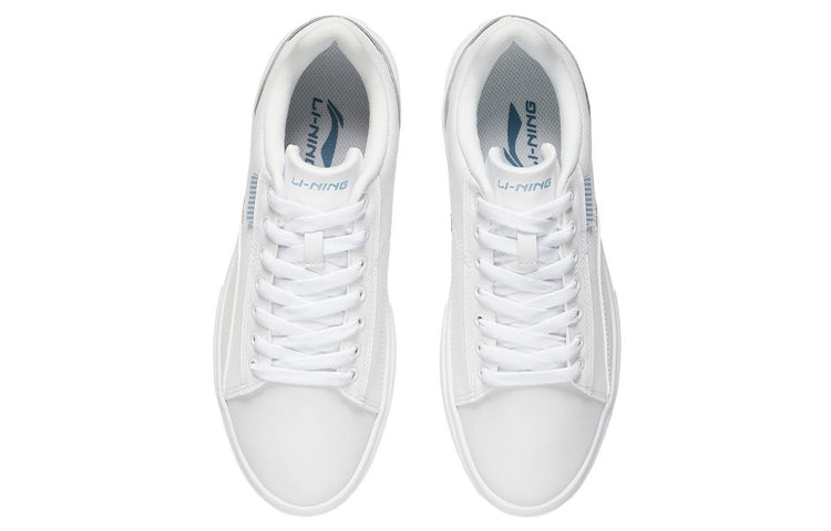 Кеды (WMNS) Li-Ning Classic Skateboarding Low 'White', серый — фото 4