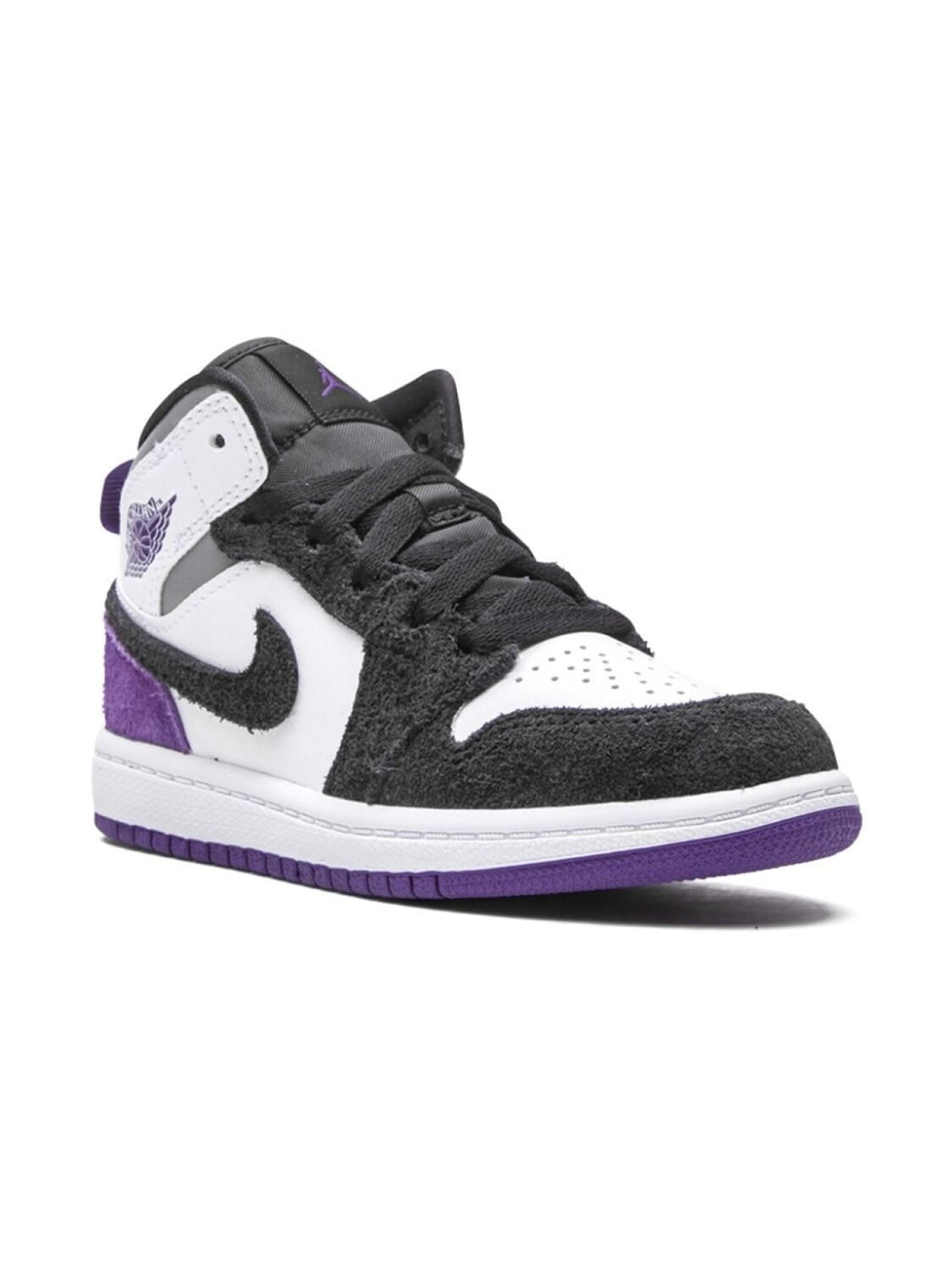 

Кроссовки Air Jordan 1 Mid SE Purple Suede Jordan Kids, белый