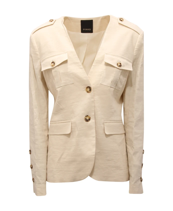 

Куртка из смеси льна Pinko, бежевый