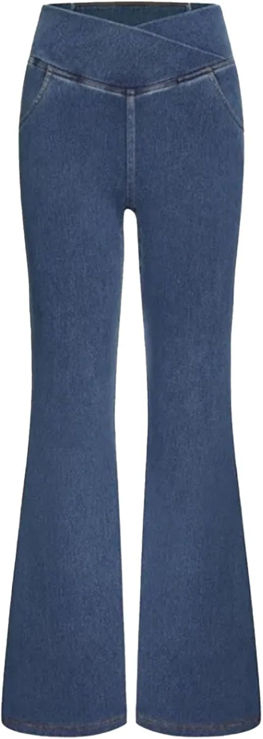 

Женские джинсы Flair Bell Bottom с высокой талией BESKWJE