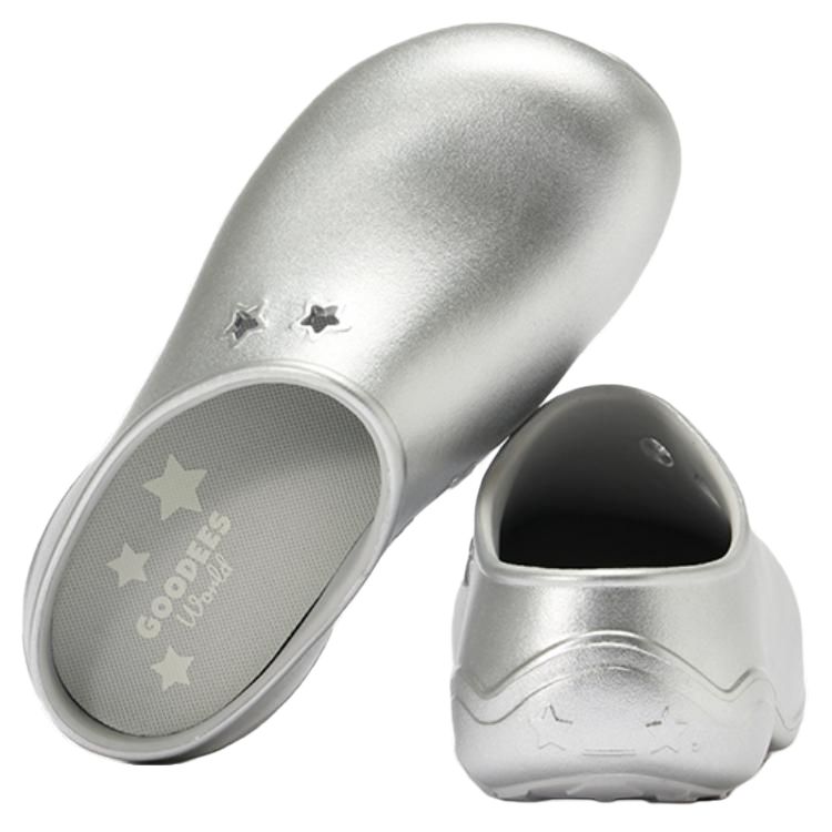 GOODEES Series EVA устойчивые к истиранию тапочки закрытого носка Unisex Silver GOOD BAI, серебряный — фото 4