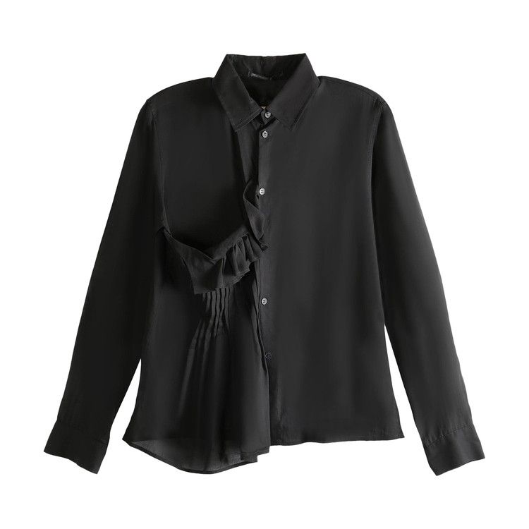

Топ Yohji Yamamoto R Front Pintuck Blouse Top, Black