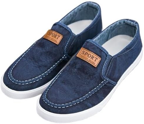 

Дышащие легкие мужские повседневные кроссовки с прерыванием, Противоскользящая подошва из ПВХ, низкий верх с круглым носком для весны, лета и осени- для работы, бега и повседневной носки, спортивные кроссовки, Прочные Minlaidian, темно-синий