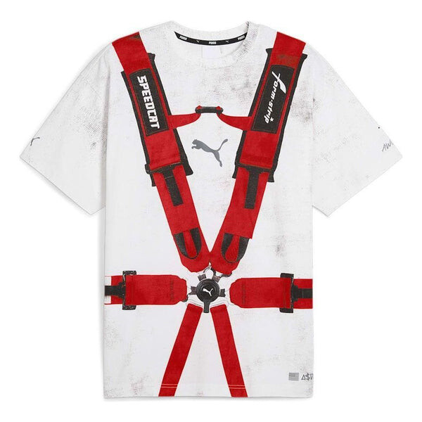 

Футболка x a$ap rocky seatbelt t-shirt 'white red' Puma, белый