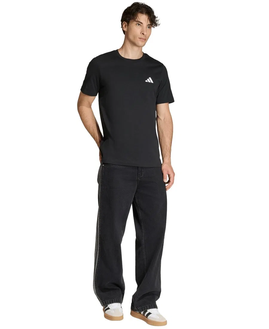 Футболка с графическим слоганом для мужчин на футбольную тематику adidas, Black — фото 2