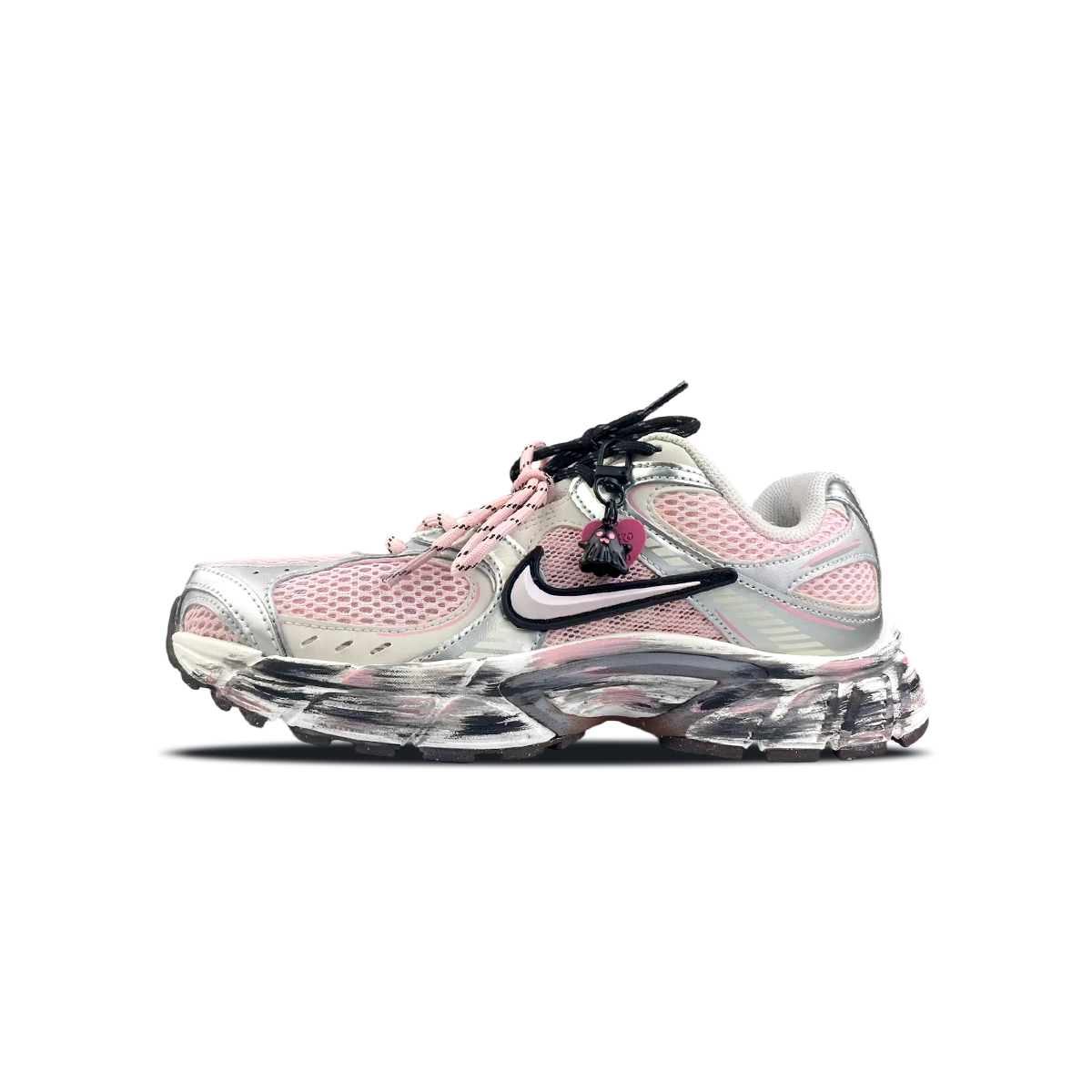 

Nike Женские кроссовки для бега V5 RNR Abrasion Resistant Breathable низкие розовые silver