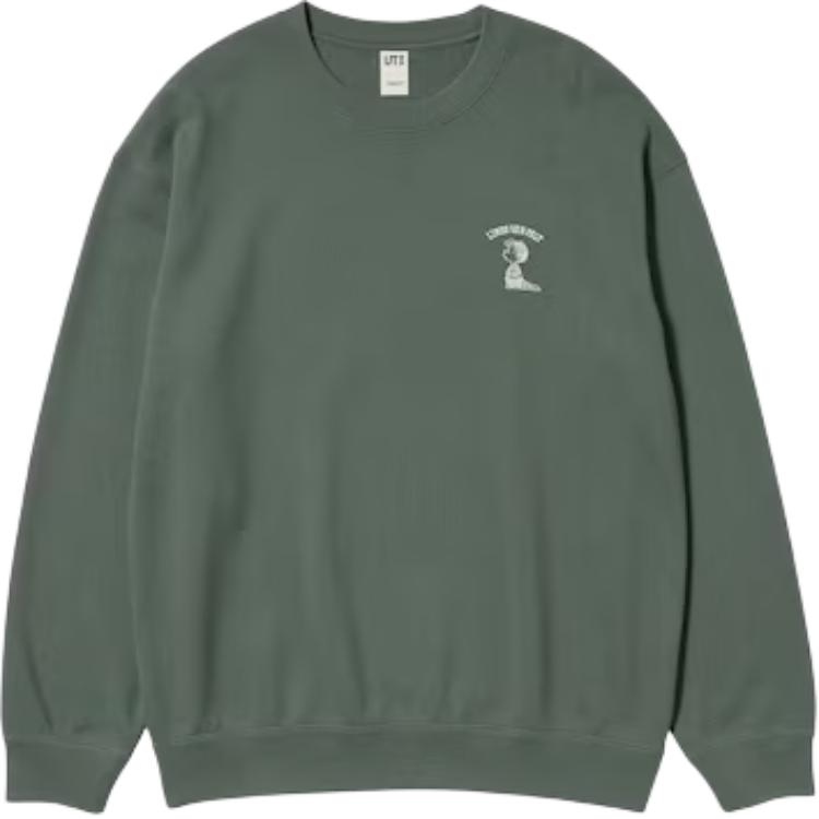 

PEANUTS, PEANUTS Collaboration FW25 Свитшот Unisex UNIQLO, 57 оливковый зеленый