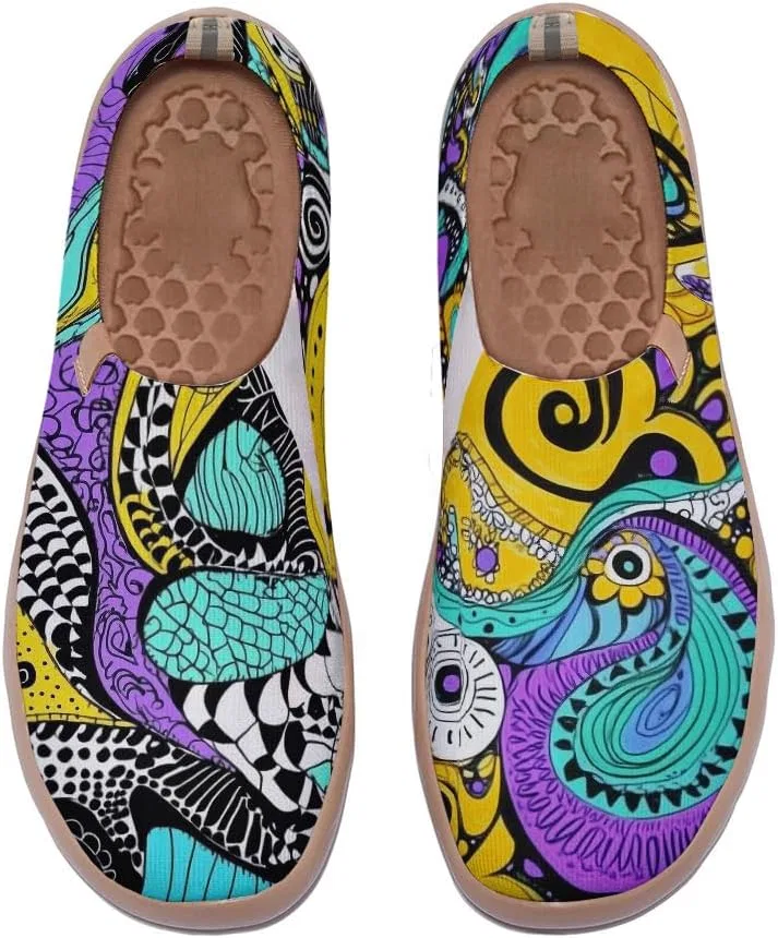 Мужские лоферы без шнуровки Arch Support Ultra Lightweight Knitted Sneakers, Abstract Stylish-09 Streetsavour