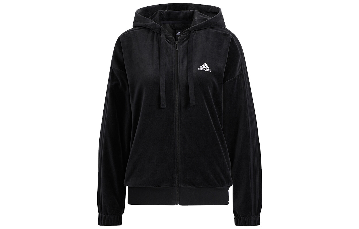 

Бархатная куртка женская черная Adidas
