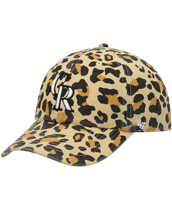 

Женская регулируемая шапка Colorado Rockies Tan Bagheera Cheetah 2047 года '47 Brand, бежевый