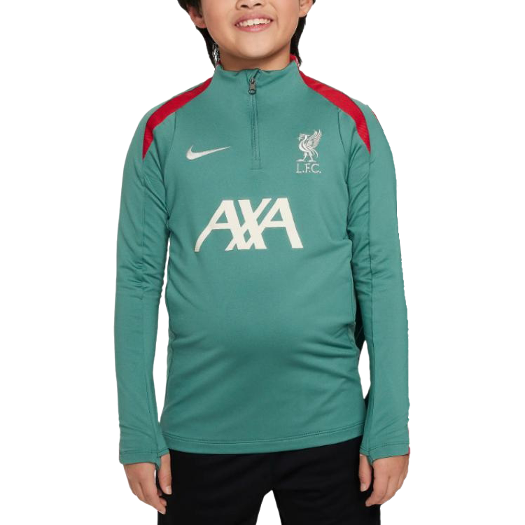 

Футболка Liverpool FC Strike детская Nike, bicoastal/bicoastal/gym красный/светло-ore коричневый