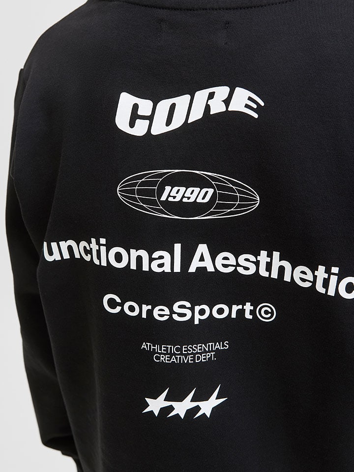 JACK & JONES Junior Толстовка «Сигнал» черного цвета — фото 4