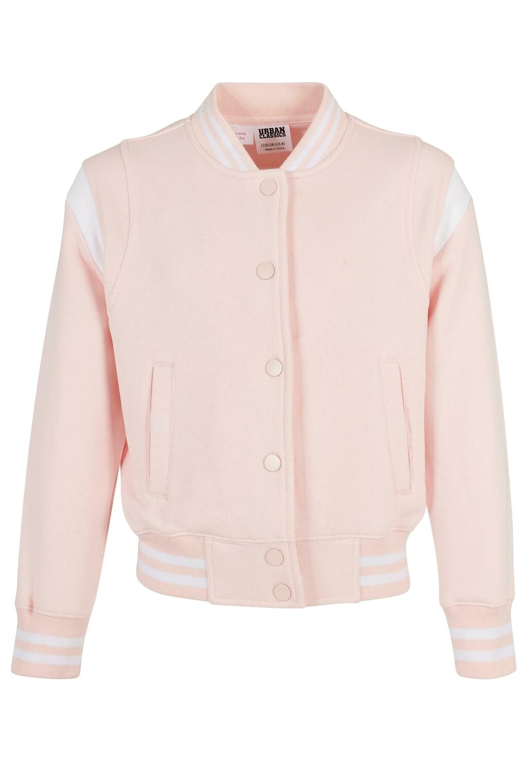 

Толстовка на молнии Urban Classics, розово-белая, Розовый, Толстовка на молнии Urban Classics, розово-белая