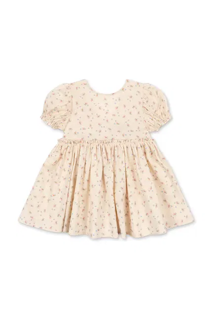 Платье мини с цветочным принтом EVIA BOW DRESS GOTS Konges Sløjd, бежевый — фото 2