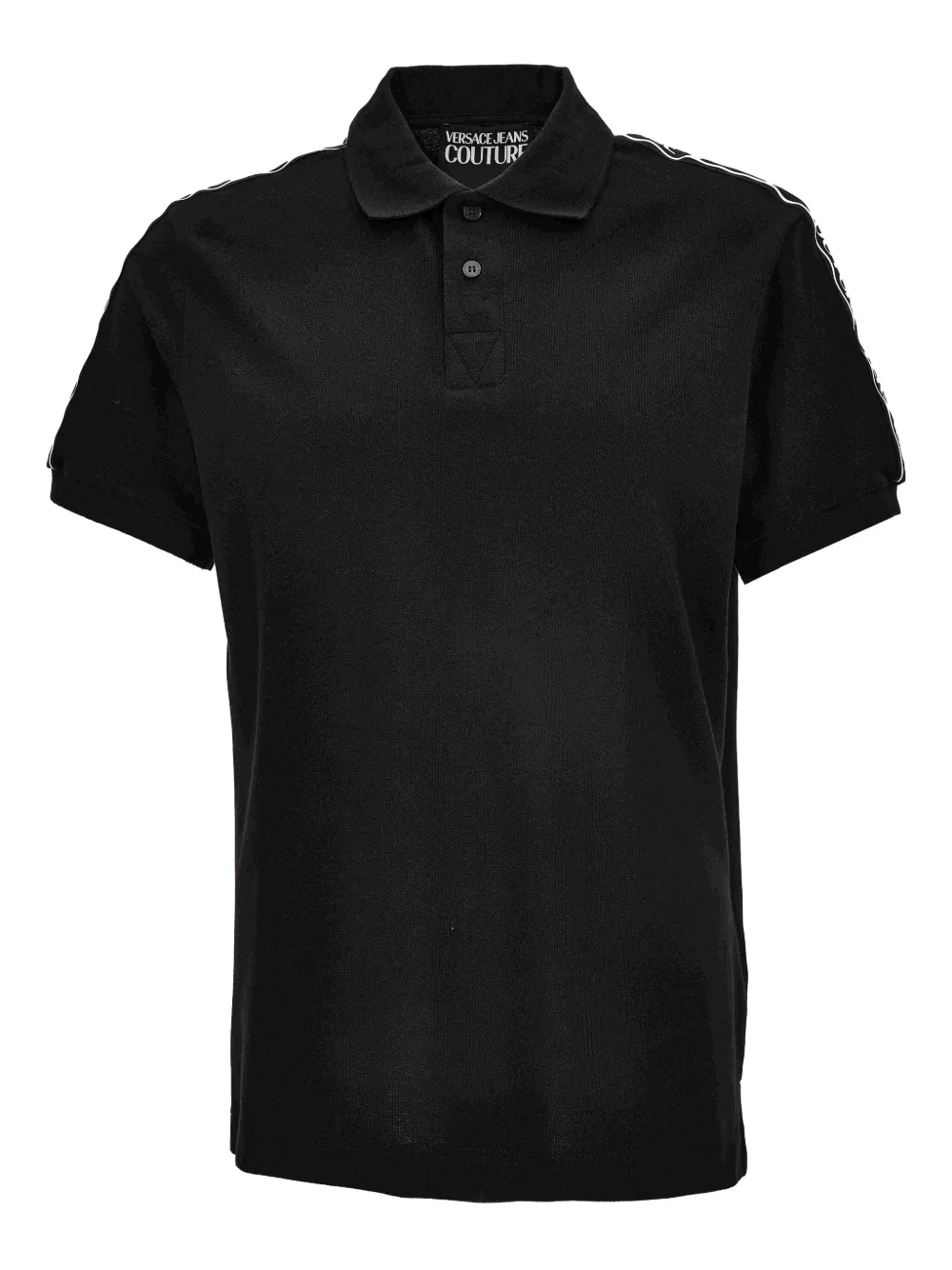 

Рубашка поло с отделкой лентами Versace Jeans Couture, черный