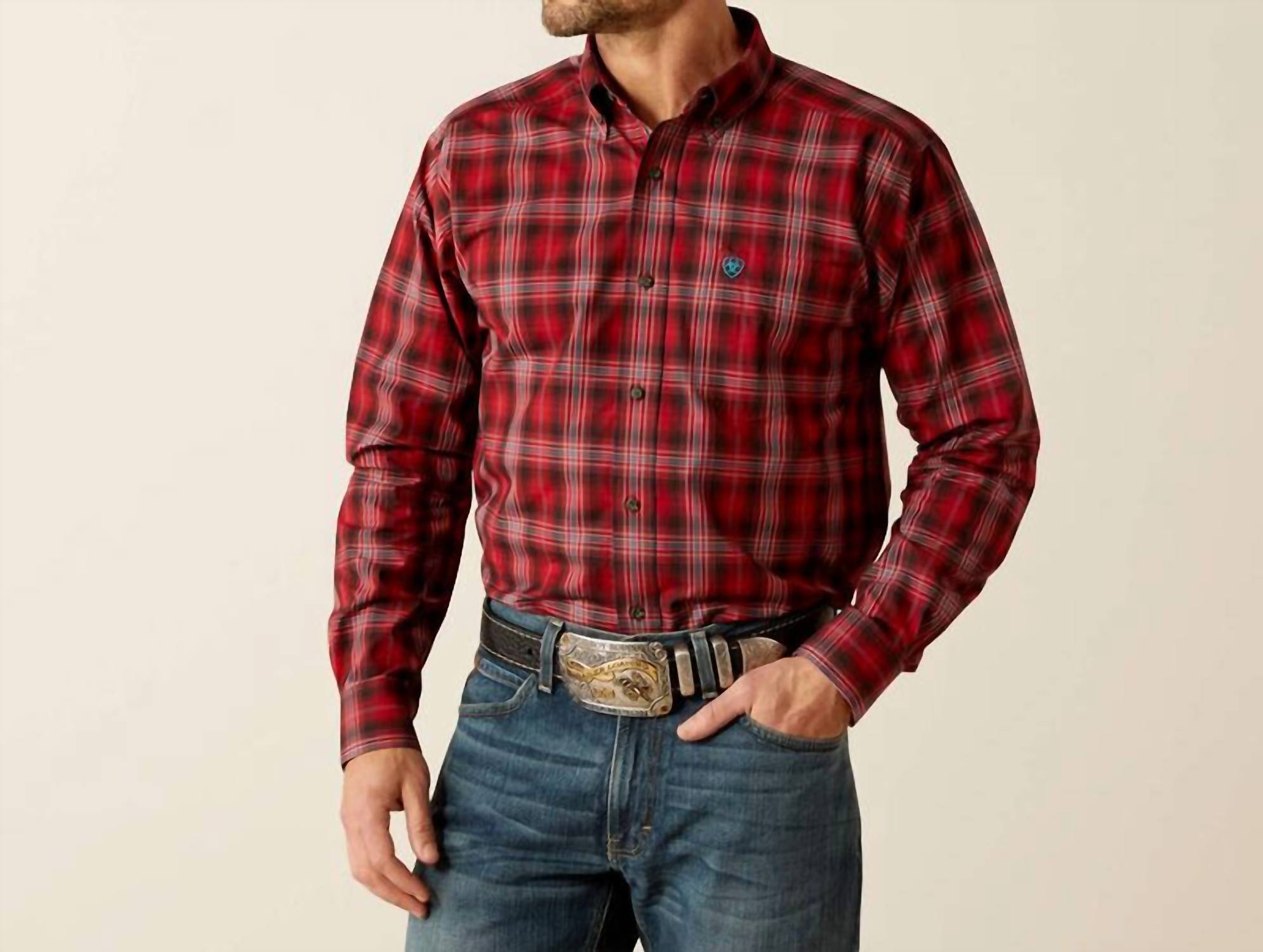 

Рубашка Pro Series Jude Classic Fit красного цвета ARIAT