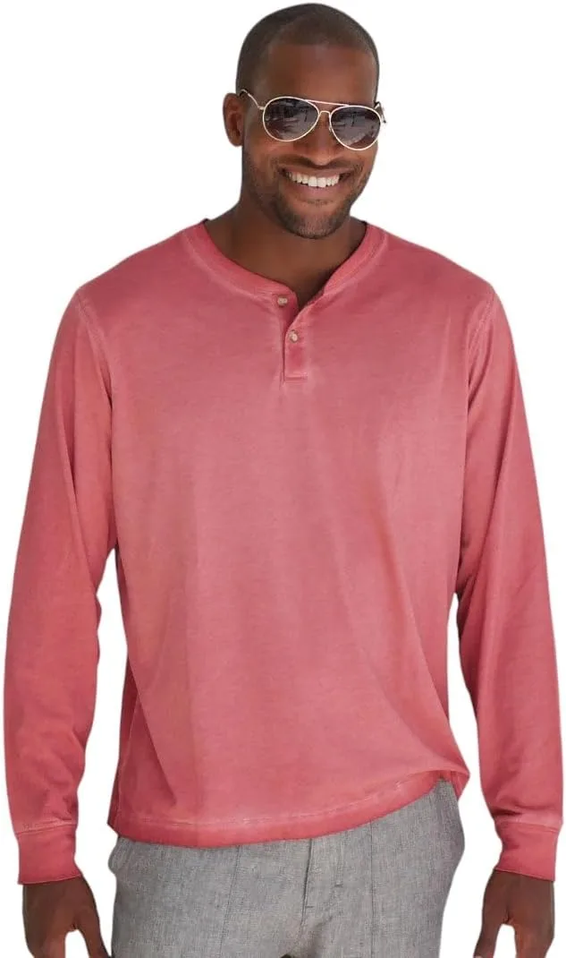 

Madda Fella мужская длинная рубашка-поло Oil Wash из 100% хлопка