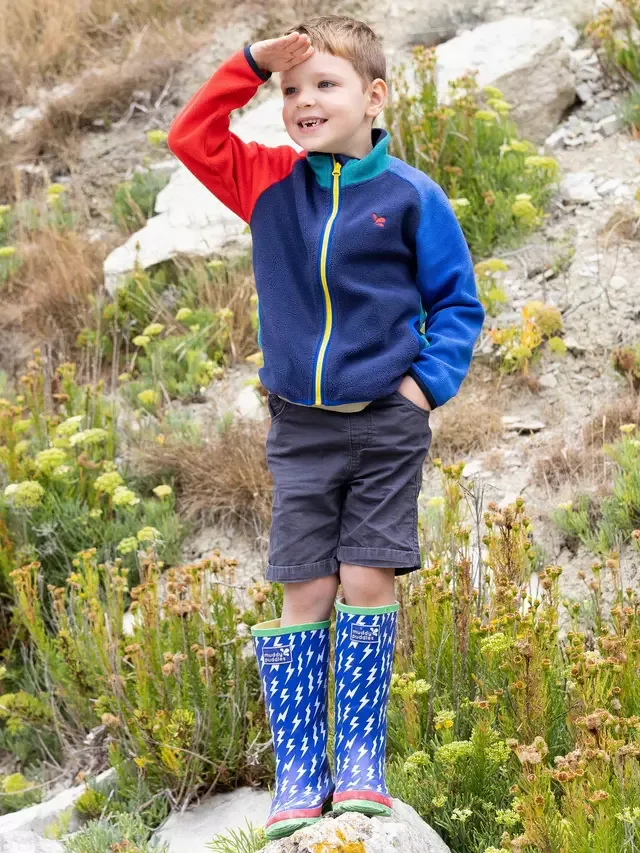Детская флисовая куртка на молнии, синяя Muddy Puddles — фото 2