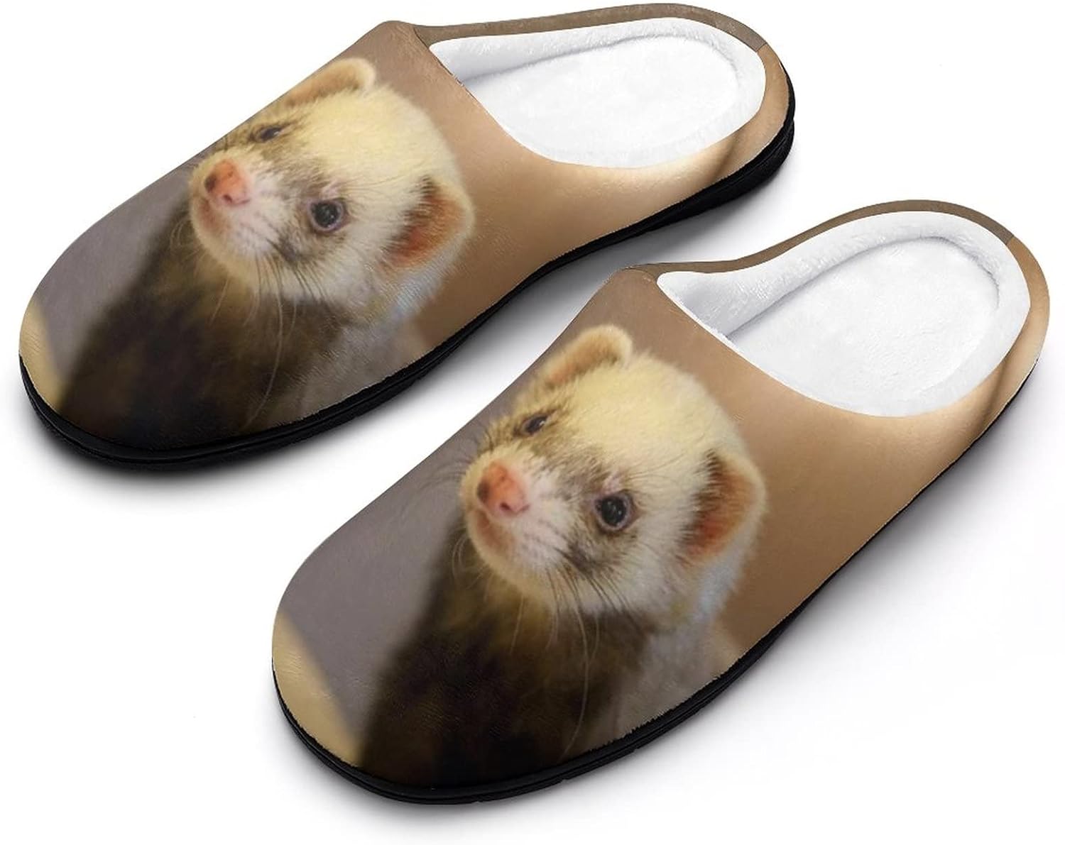 

Мужские повседневные домашние тапочки с милым хорьком, из хлопка, для улицы и дома, с противоскользящей подошвой Gyauolop, Style