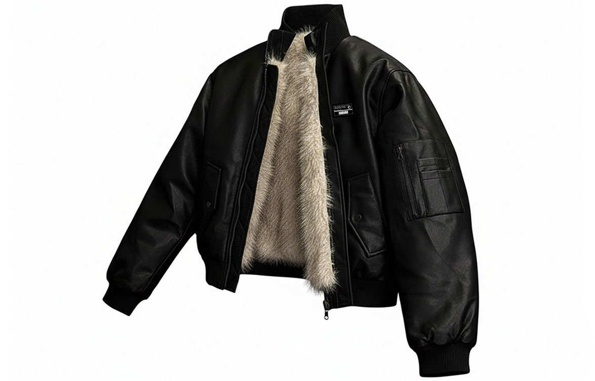 

ZIAREL Пуховик Unisex Black с меховым воротником утепленный