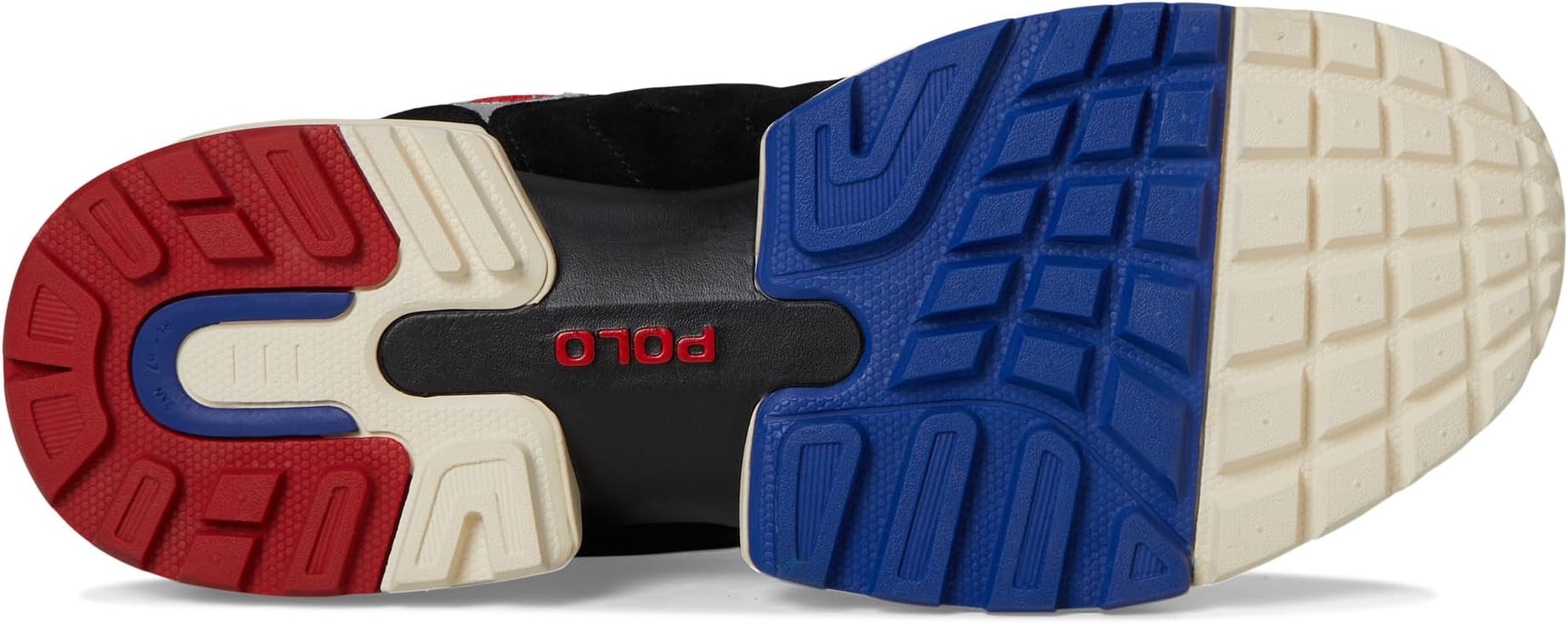 Кроссовки Polo Ralph Lauren Suede Leather Mesh-Polo Jgr Pp-Sneakers-Low Top Lace, цвет Black/Sapphire Star/Rl2000 Red — фото 3