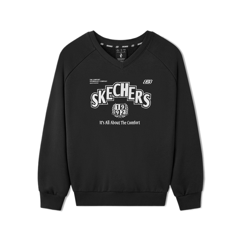 

Спортивный свитшот Unisex Skechers, черный