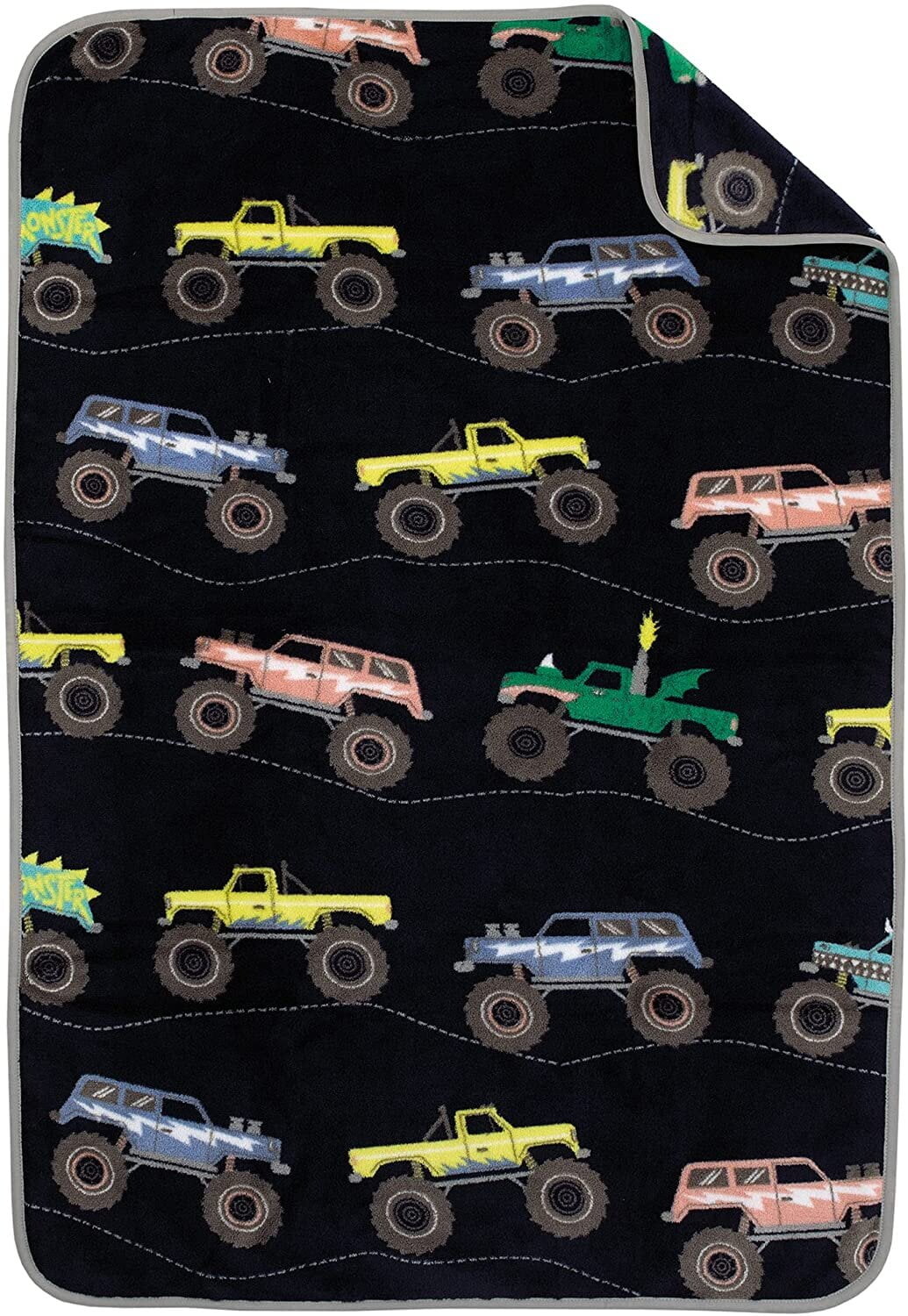 

Одеяло для малышей Carter's Monster Trucks 30 x 45 дюймов, черный