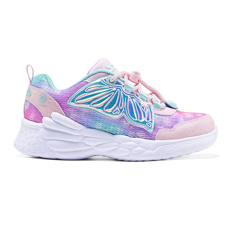 Детские кроссовки SKECHERS GIRLS с нескользящей подошвой и износостойким верхом для повседневной носки Skechers Kids, розовый — фото 2