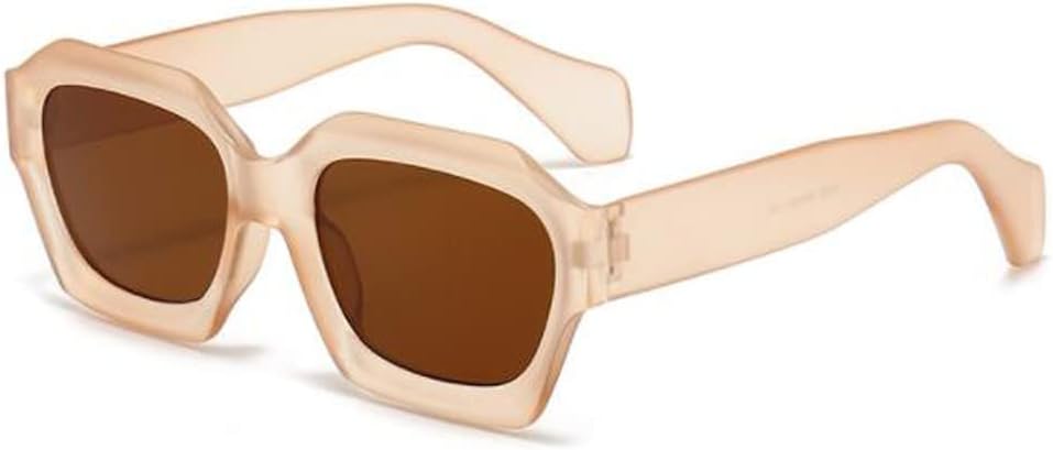 

Солнцезащитные очки с квадратной оправой и вогнутой формой, мужские и женские, с защитой от УФ-излучения. Солнцезащитные очки с солнцезащитным козырьком star shop, Tea Frame Tea Slice