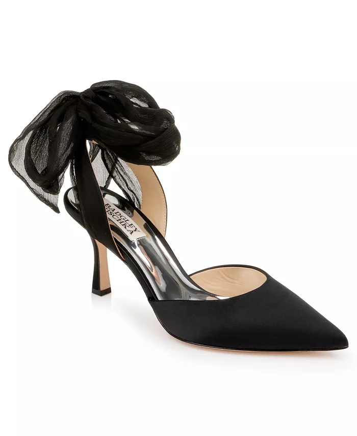 Женские вечерние туфли-лодочки Blaze с переплетом на щиколотке Badgley Mischka, черный
