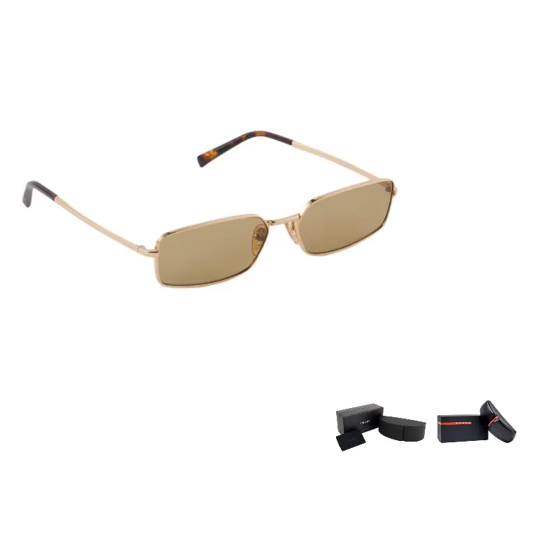 

PRADA Солнцезащитные очки с тонкой прямоугольной оправой, Gold