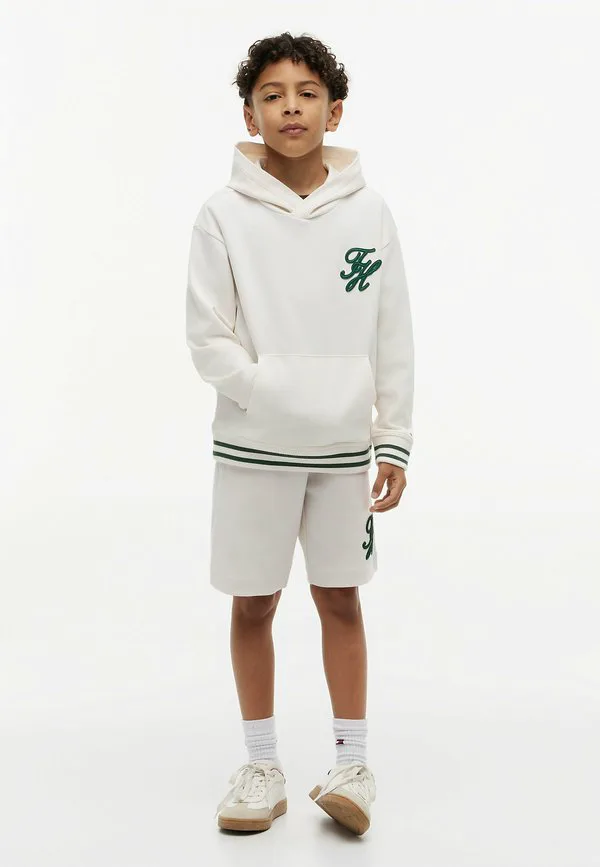 Худи из трикотажа с вышитым логотипом Tommy Hilfiger, Off White