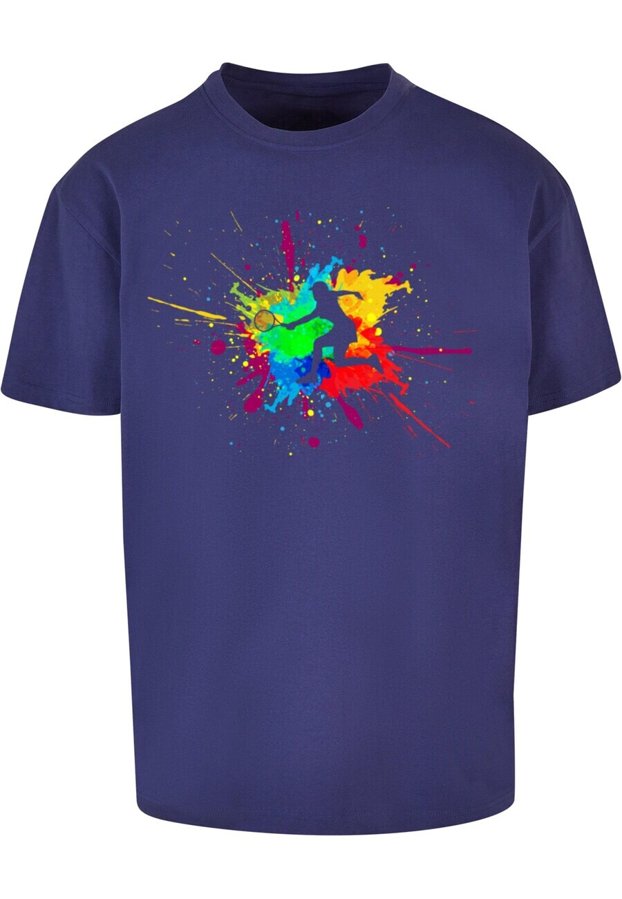 

Футболка Merchcode COLOR SPLASH PLAYER, темно-синий/неоново-синий