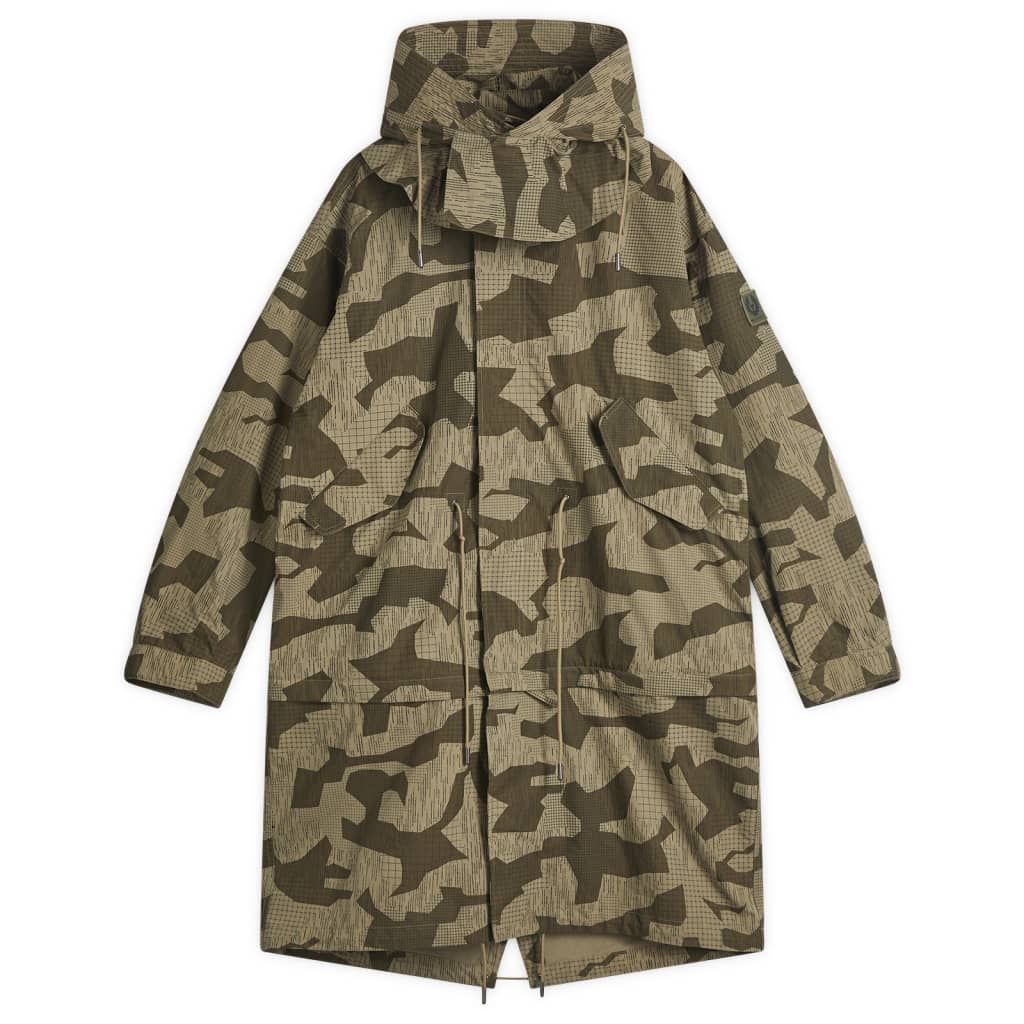 

Парка с камуфляжным принтом Terrain и навесом Belstaff, черный