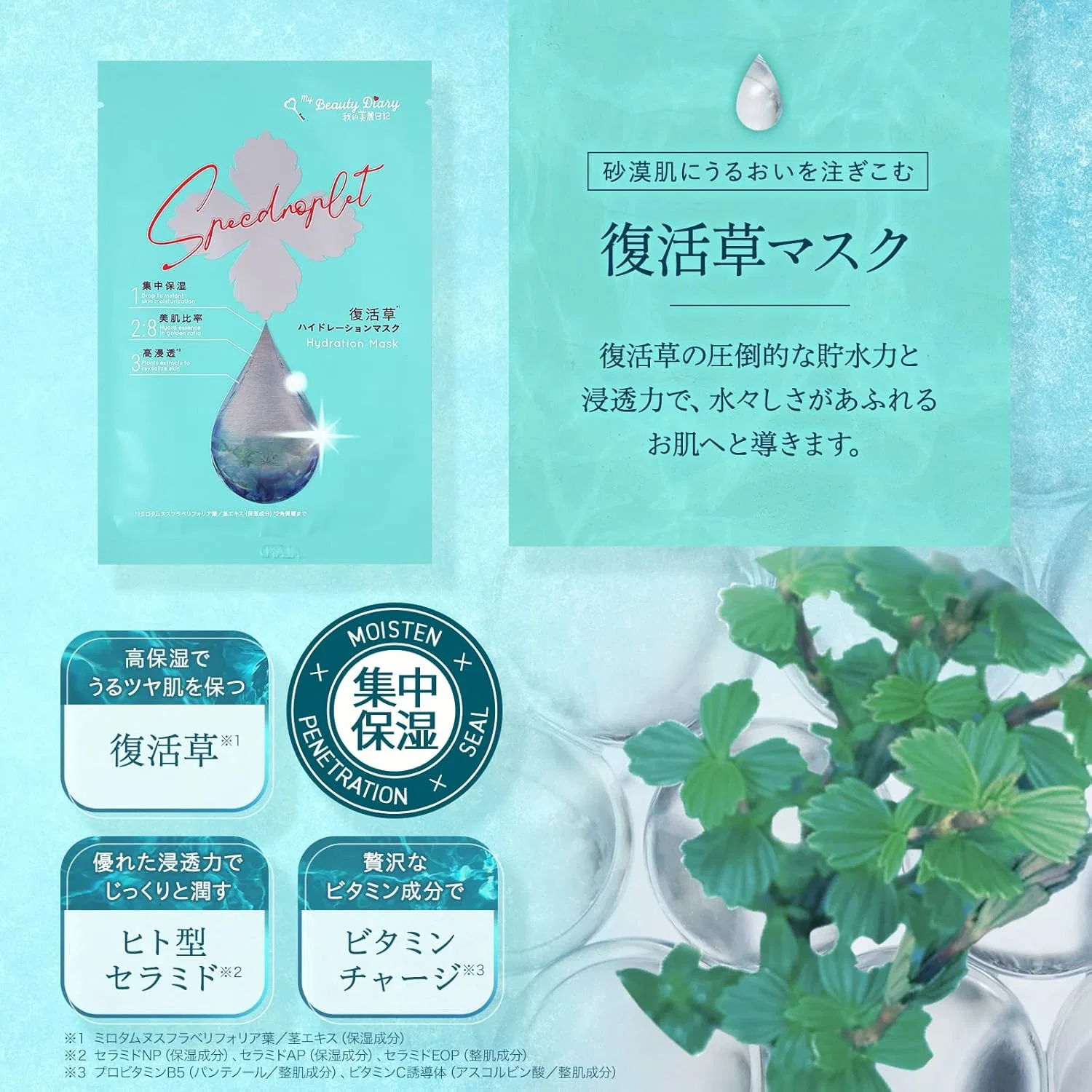 Эмульсия My Beauty Diary — Листовая увлажняющая Resurrecia — фото 2