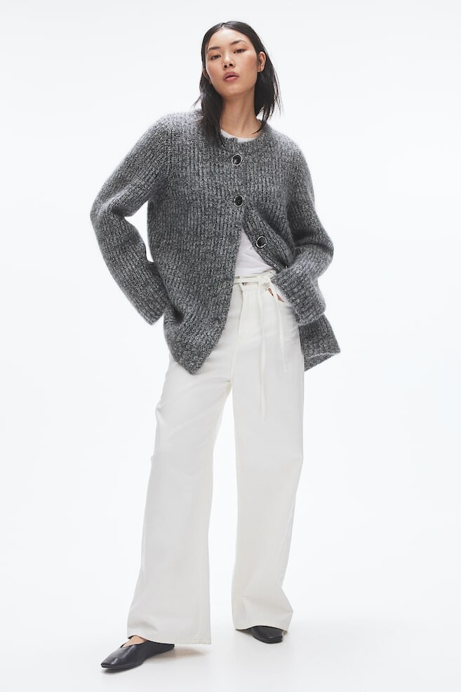 

Кардиган из смеси мохера H&M, серый