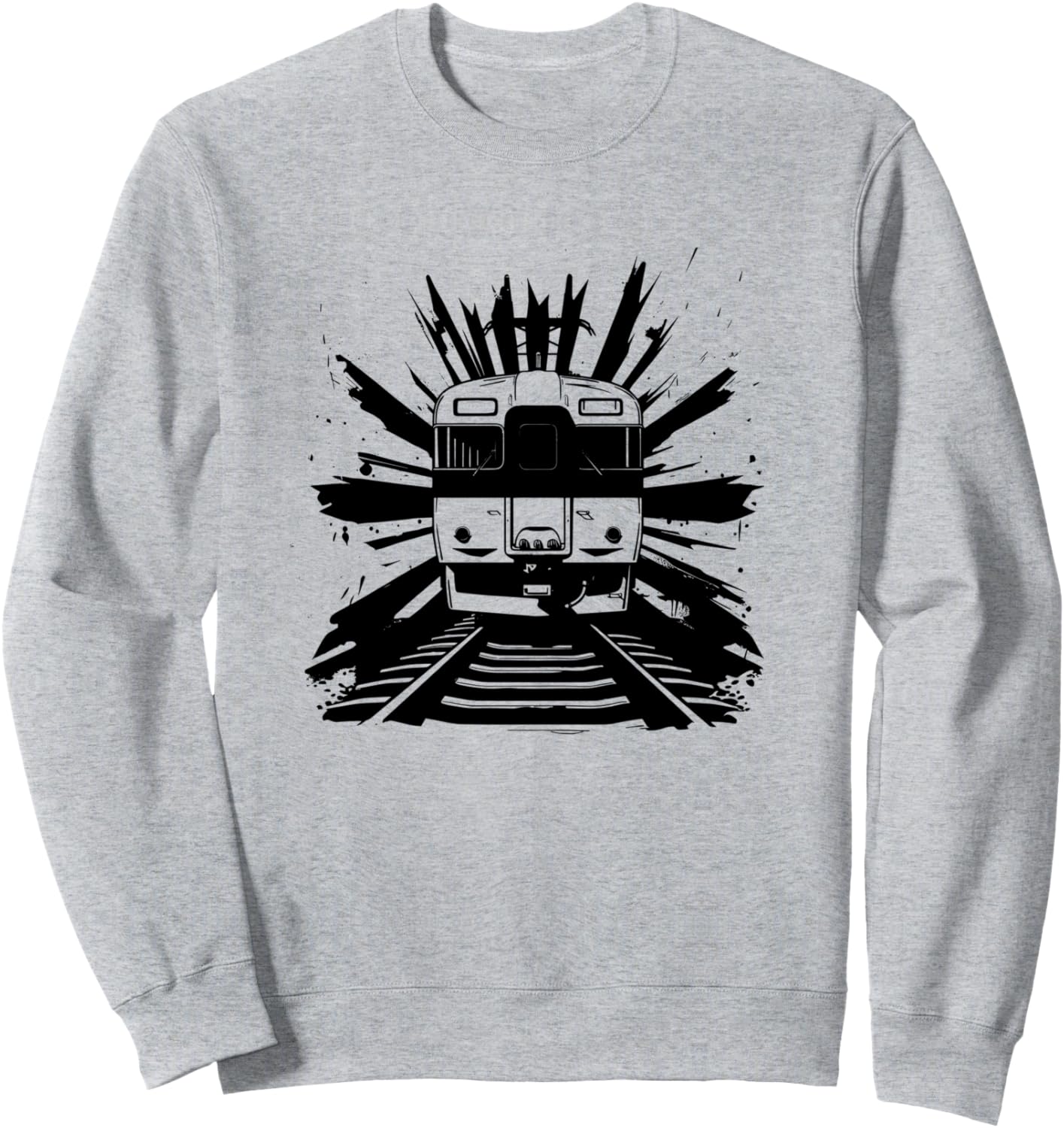 

Толстовка с рисунком железной дороги и изображением поезда Funny Train Shirt And Gift, серый