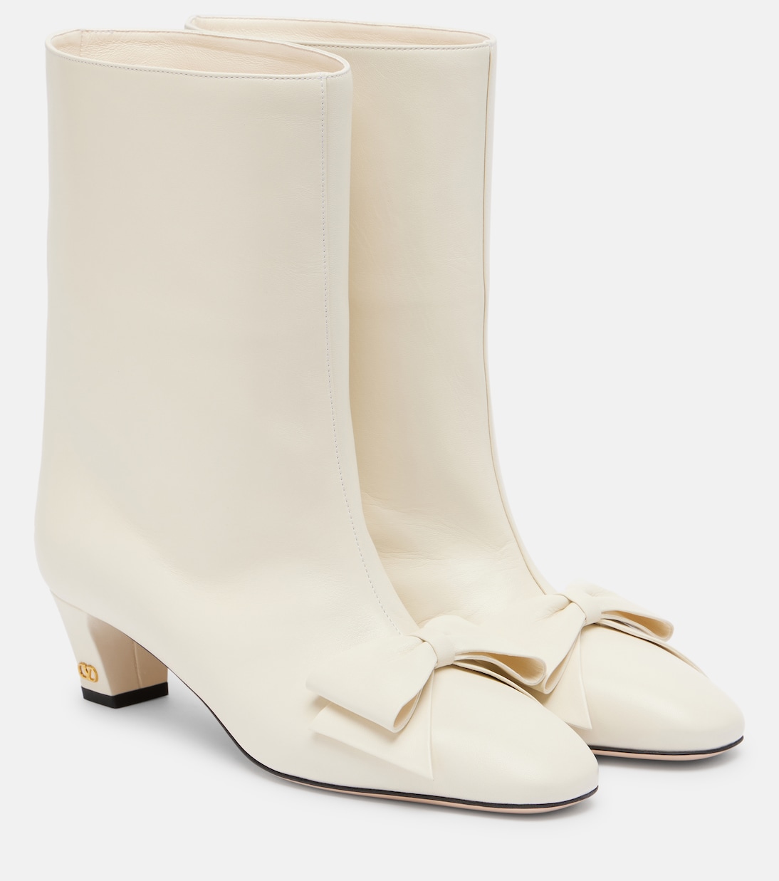 Кожаные ботинки Bowow 45 Valentino Garavani, слоновая кость