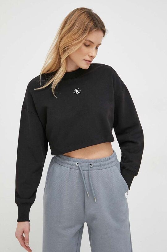 

Хлопковая толстовка Calvin Klein Jeans, черный