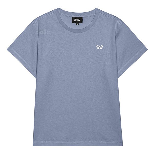 

Женская футболка с бантом, легкая, с высокой талией Dalix, Blue Haze